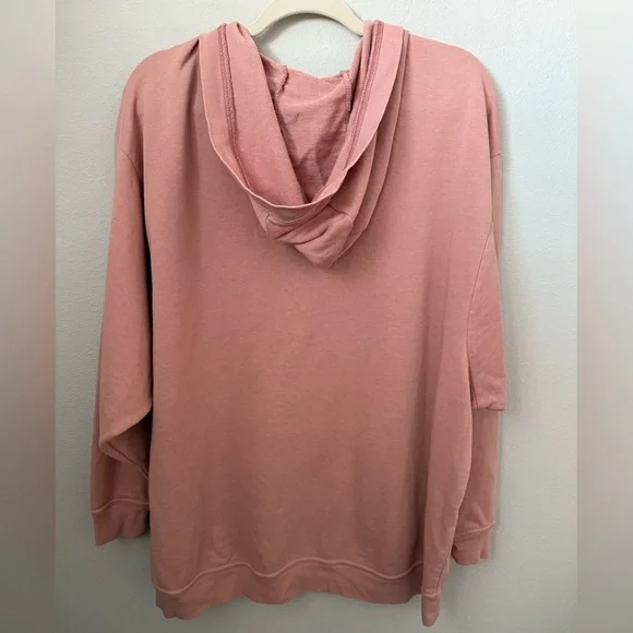 Nike Sportswear French Terry Pink Lace-Up Hoodie - Picture 6 of 6